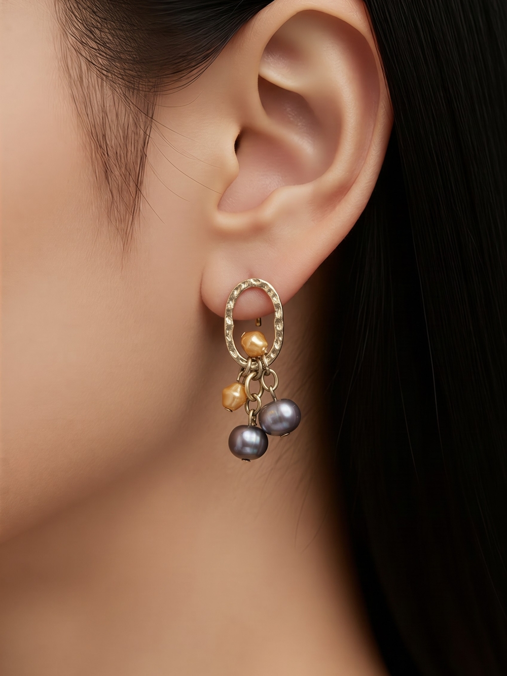 Premier Designs gold-tone loop earrings